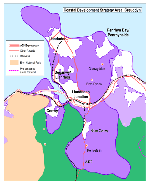 map showing Creuddyn sub-area