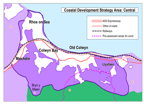 map showing Central sub-area