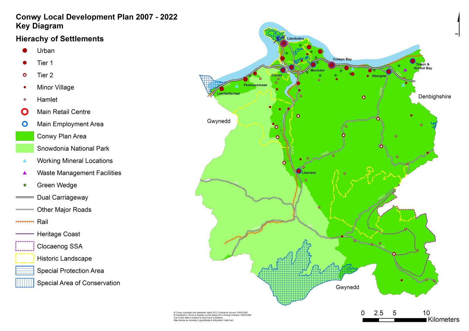 Conwy Local Development Plan 2007 - 2022 Key Diagram